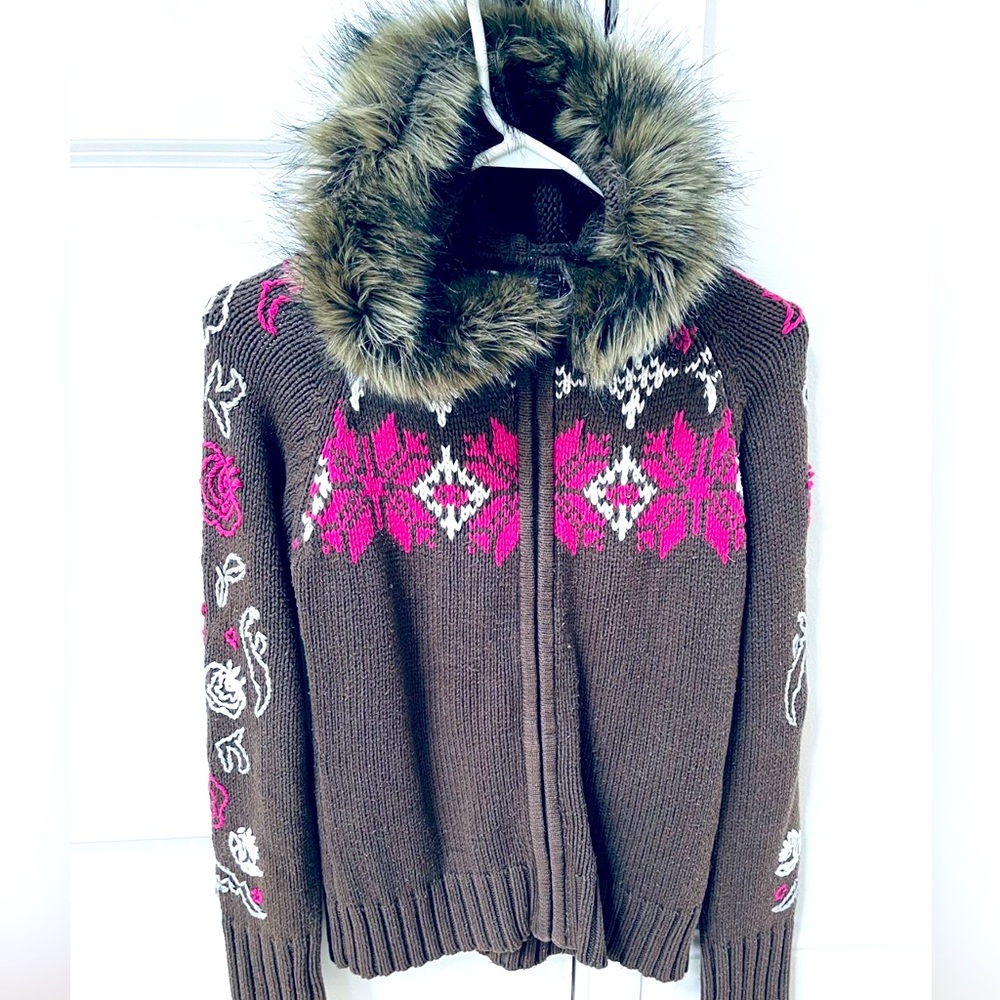 Fancy French Winter hoodie with real fur.